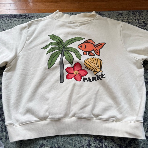 Viral PARKE Size L/XL Unisex Terry Cloth Summerland Heritage Mockneck Pullover - Picture 6 of 7